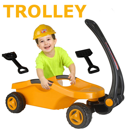 kinder trolley gelb pilsan